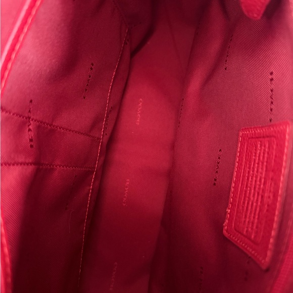 COACH Red Pebble Leather Turnlock Hobo Bag – EUC w/ Dust Bag - Picture 7 of 15